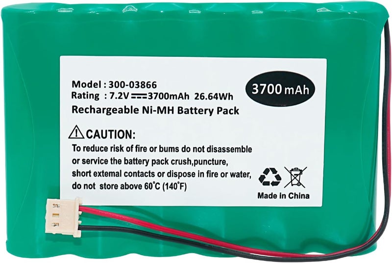 JIIKER 300-03866,LCP500-4B Battery Replacement for Lynx 5100, Lynx 5200, Lynx 5210, Lynx Touch 7000 Security Alarm Systems 7.2V, 3700mAh - Image 1
